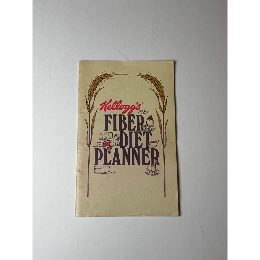 Vintage‎ 1981 Kelloggs Fiber Diet Planner Booklet Cereal Advertising Ephemera